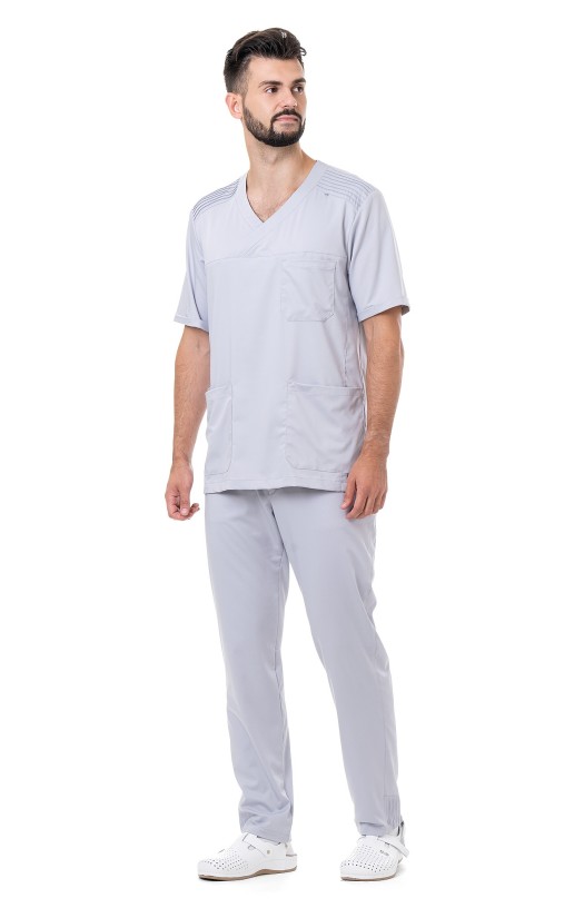 Блуза мужская «Стэн» светло-серая