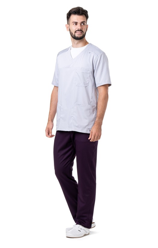 Блуза мужская «Стэн» светло-серая