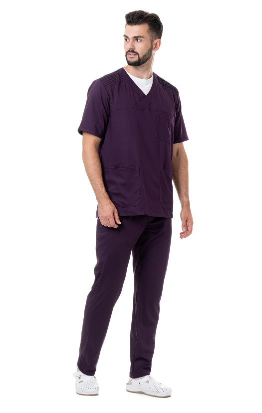 Блуза мужская «Стэн» сливовая