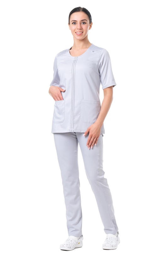 Блуза женская «Стелла» светло-серая