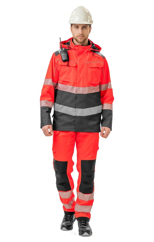 Куртка-ветровка демисезонная сигнальная «Гелиос»