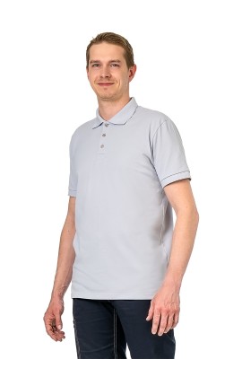 Сорочка с воротником «Поло» сильвер
