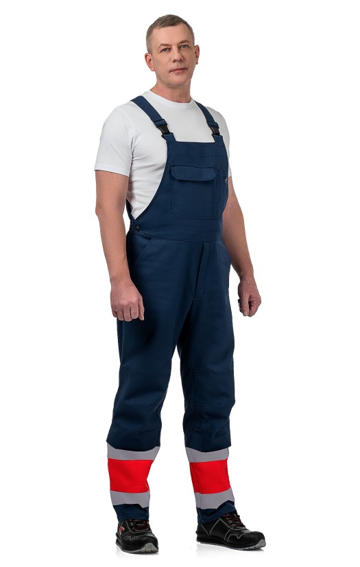 Костюм мужской летний сигнальный «Флеймстоп», полукомбинезон