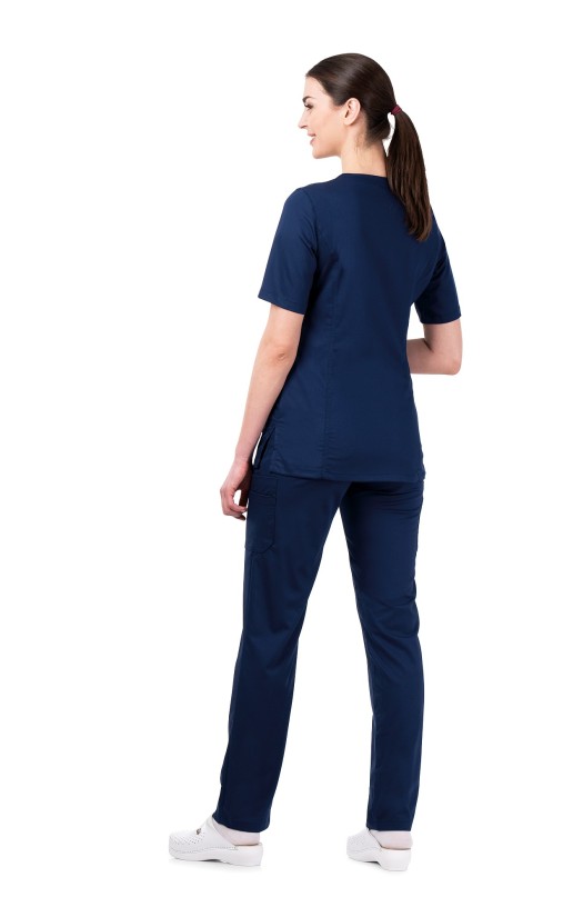 Блуза женская «Лотос» темно-синяя