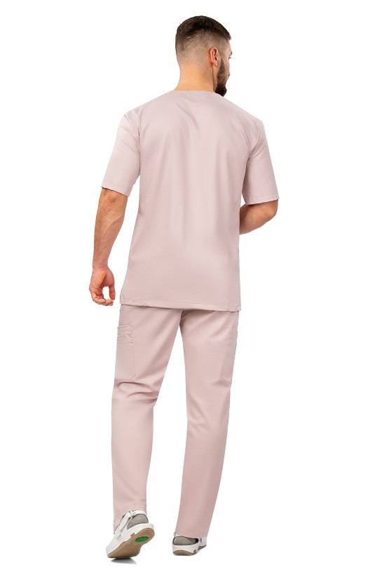 Блуза мужская «Лотос» пудровая