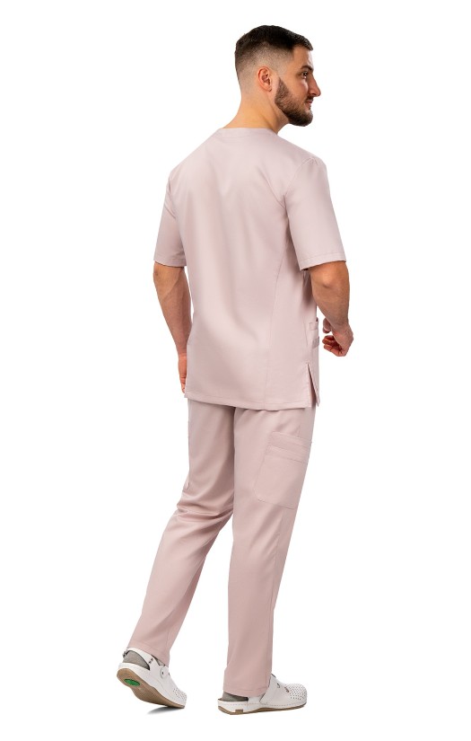 Блуза мужская «Лотос» пудровая