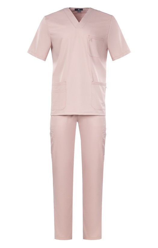 Блуза мужская «Лотос» пудровая