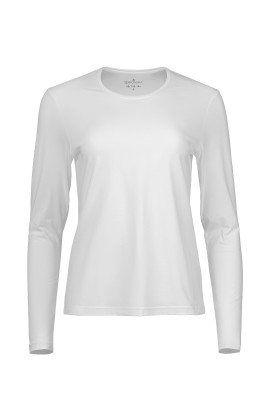 Футболка женская с длинным рукавом белая