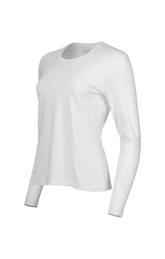 Футболка женская с длинным рукавом белая