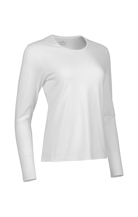 Футболка женская с длинным рукавом белая