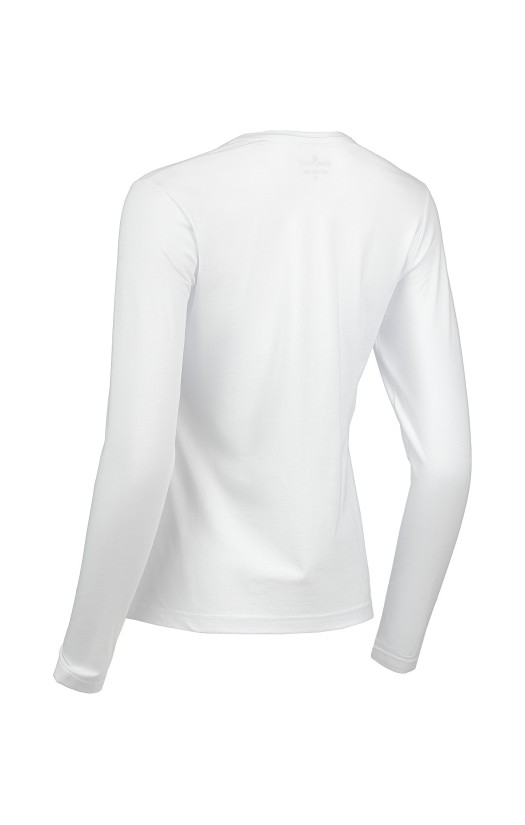 Футболка женская с длинным рукавом белая