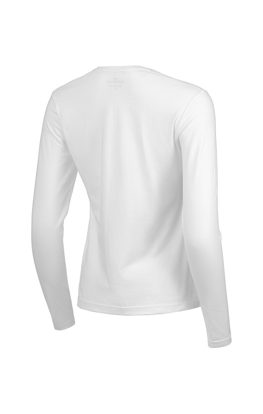 Футболка женская с длинным рукавом белая