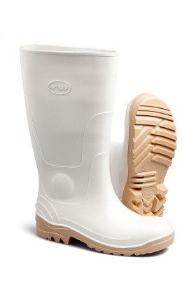 Сапоги ПВХ мужские маслостойкие белого цвета