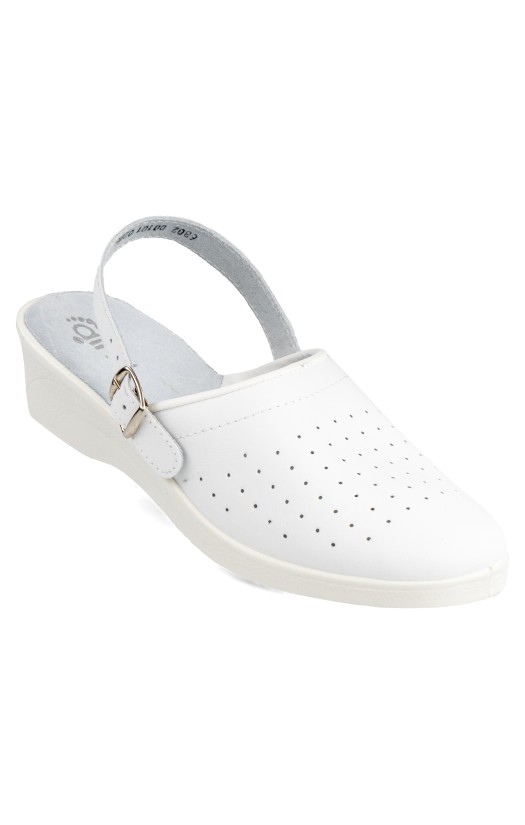 Туфли (типа сабо) женские «Эмануэла», белые