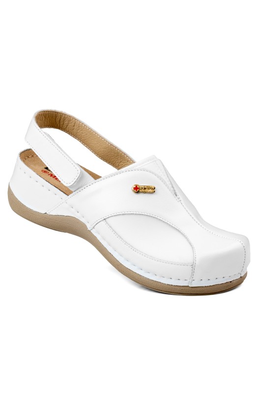 Женские туфли (типа сабо) «Леон медикал» цв. белый