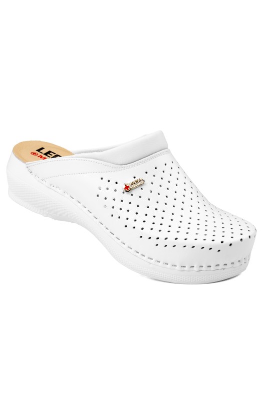 Женские туфли (типа сабо) «Леон медикал» цв. белый