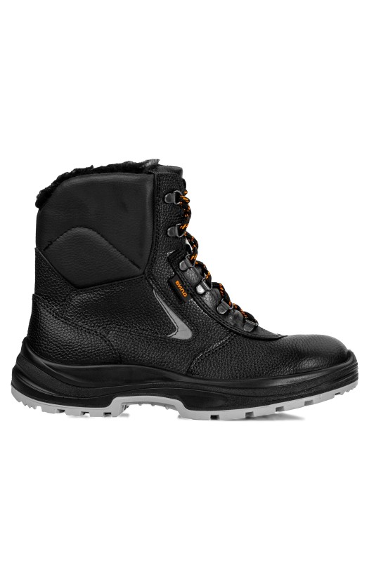 Ботинки кожаные «Билд» с высокими берцами утепленные с металлическими защитными носками