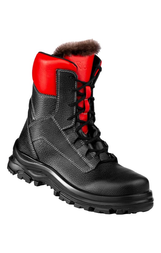 Ботинки кожаные «Вольт» с высокими берцами утепленные, с защитными носками из композитного материала