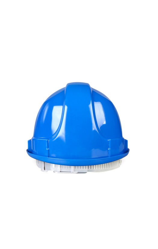 Каска защитная "Супер Босс" UVEX (9752520) с пластиковым оголовьем, синяя, полиэтиленовая
