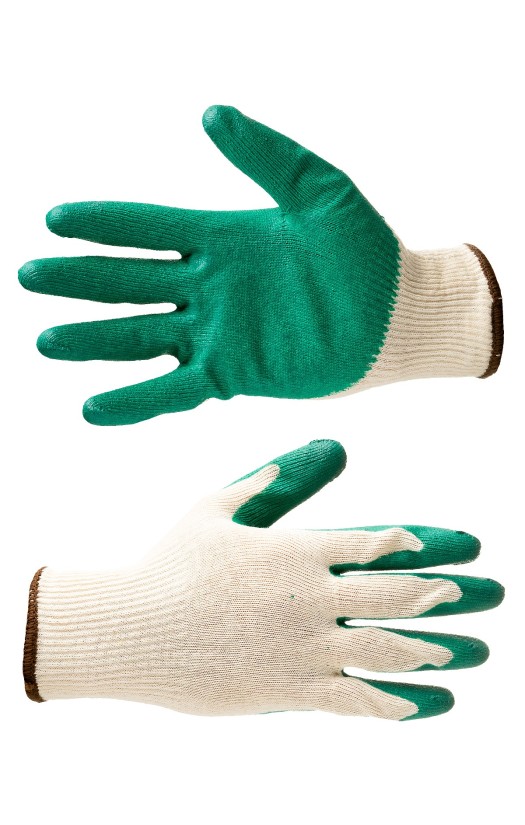 Перчатки трикотажные с латексным покрытием ладони