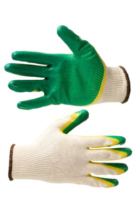 Перчатки трикотажные с&amp;nbsp;двойным латексным покрытием ладони