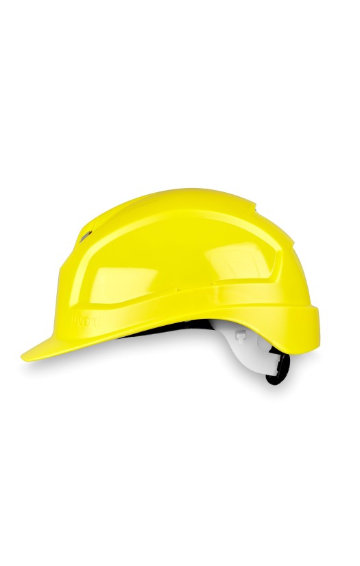 Каска Uvex Феос B-WR, PE,(9772130)  с текстильным оголовьем, храповик, цв.желтый