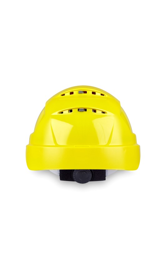 Каска Uvex Феос B-WR, PE,(9772130)  с текстильным оголовьем, храповик, цв.желтый