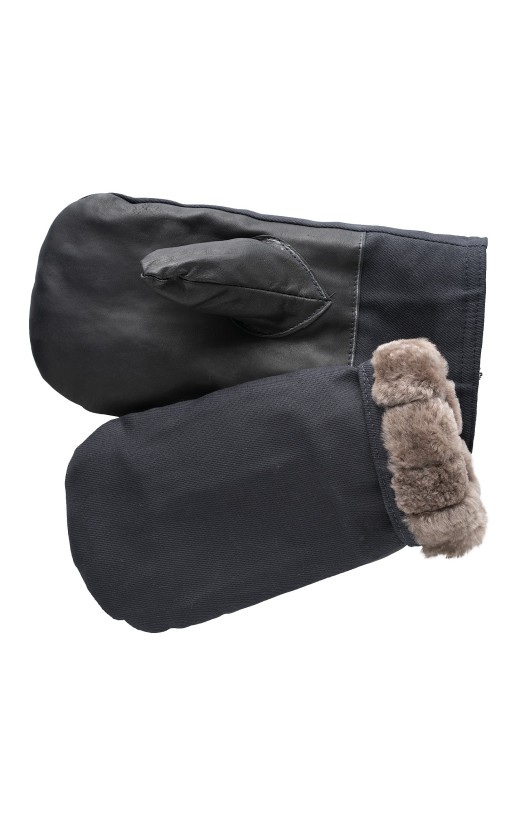 Рукавицы меховые с&amp;nbsp;кожаным наладонником