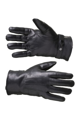Перчатки кожаные с&amp;nbsp;подкладкой из натурального меха (овчина)