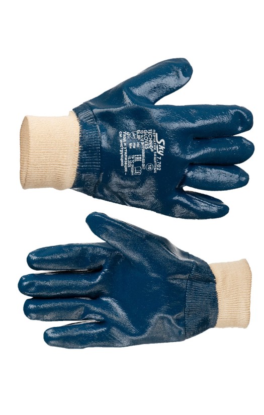 Перчатки защитные SKY (Скай) с полным нитрильным покрытием