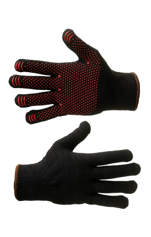 Перчатки трикотажные утепленные с&amp;nbsp;ПВХ-покрытием (плюшевое переплетение)