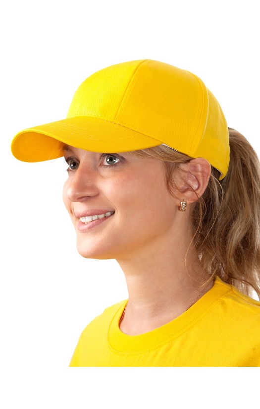 Кепи-бейсболка желтая