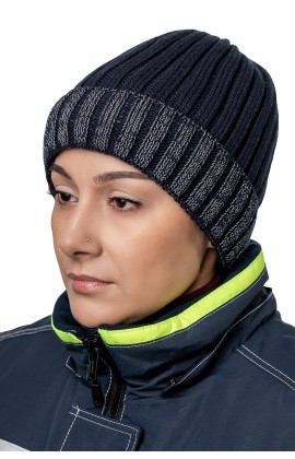 Шапка трикотажная с утеплителем Тинсулейт® с СВ-элементами синяя