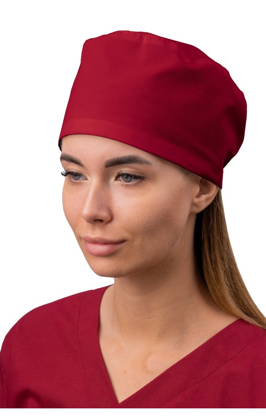 Шапочка бордовая