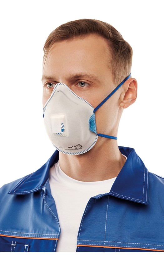 Полумаска фильтрующая (респиратор) противоаэрозольная RK 9022 с клапаном выдоха, с дополнительной защитой от кислых газов