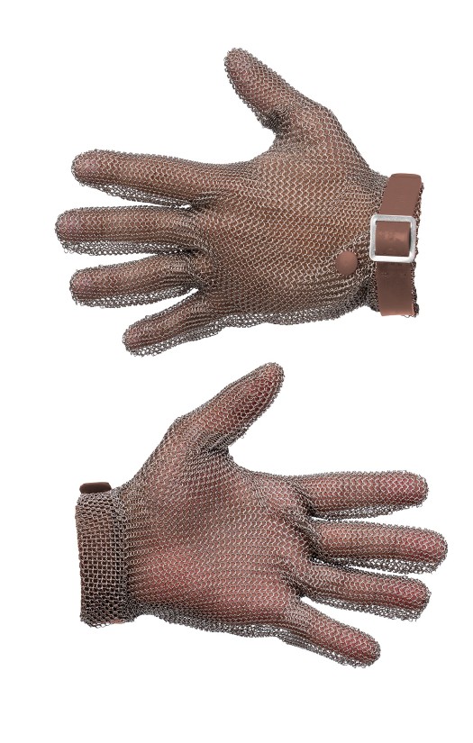 Перчатка кольчужная Manulatex GCM без манжеты, с полиуретановым ремешком (р.5-5,5)