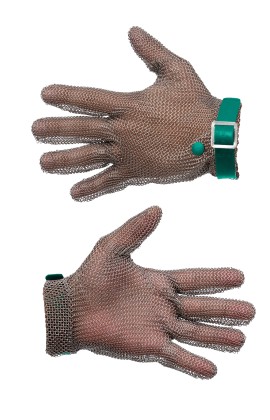 Перчатка кольчужная Manulatex GCM без манжеты, с полиуретановым ремешком (р.6-6,5)