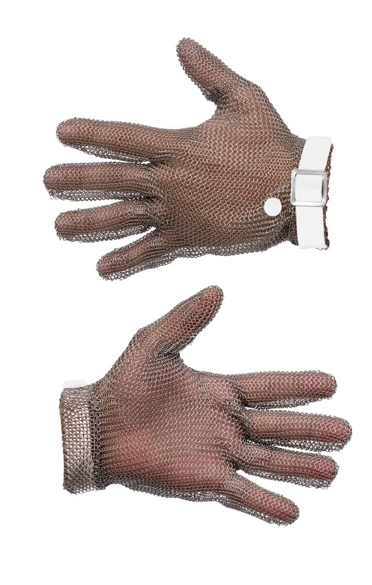 Перчатка кольчужная Manulatex GCM без манжеты, с полиуретановым ремешком (р. 7-7,5)