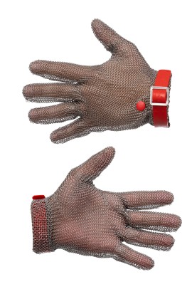 Перчатка кольчужная Manulatex GCM без манжеты, с полиуретановым ремешком
