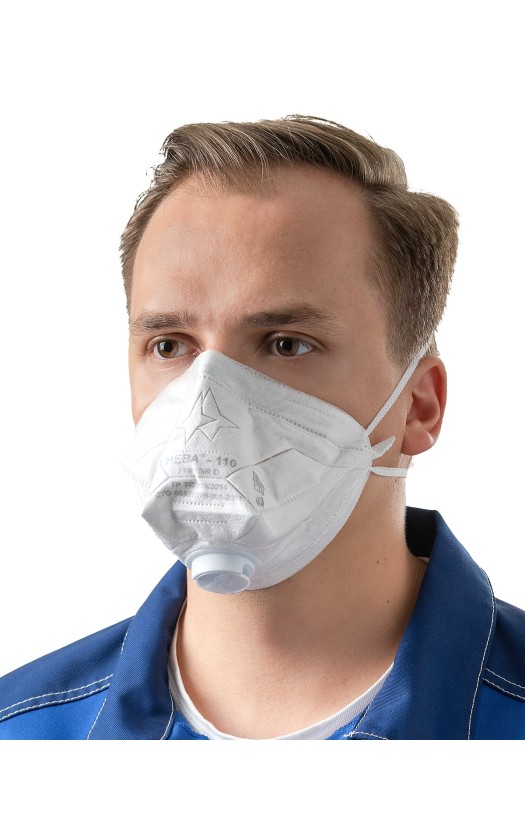 Полумаска фильтрующая (респиратор) противоаэрозольная НЕВА®-110 с клапаном выдоха