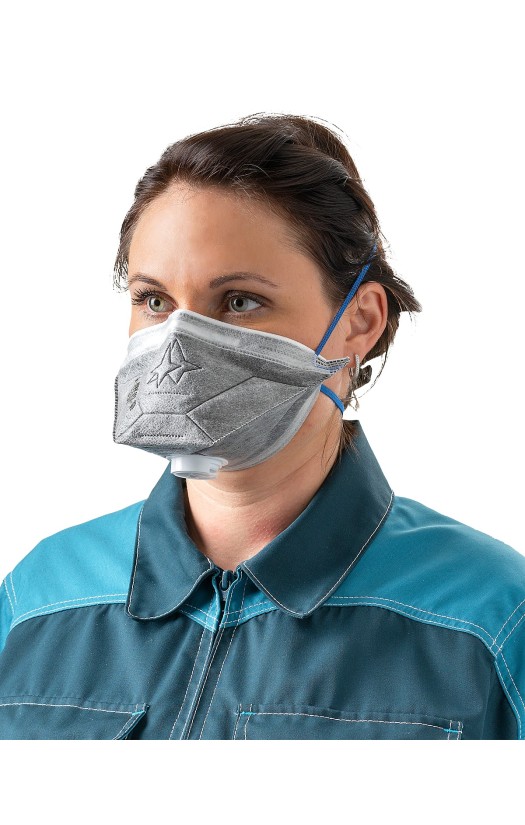 Полумаска фильтрующая (респиратор) противоаэрозольная НЕВА®-211 с клапаном выдоха, с дополнительной защитой от озона и органических соединений