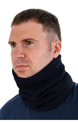 Снуд (шарф-труба) из антистатического флиса, темно-синий