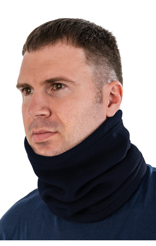 Снуд (шарф-труба) из антистатического флиса, темно-синий