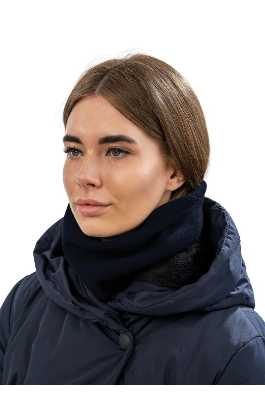 Снуд (шарф-труба) из антистатического флиса, темно-синий