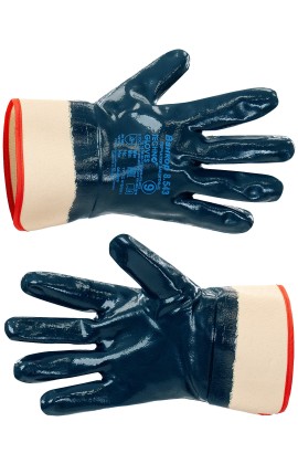 Перчатки-краги защитные «Ванкор» с полным нитрильным покрытием