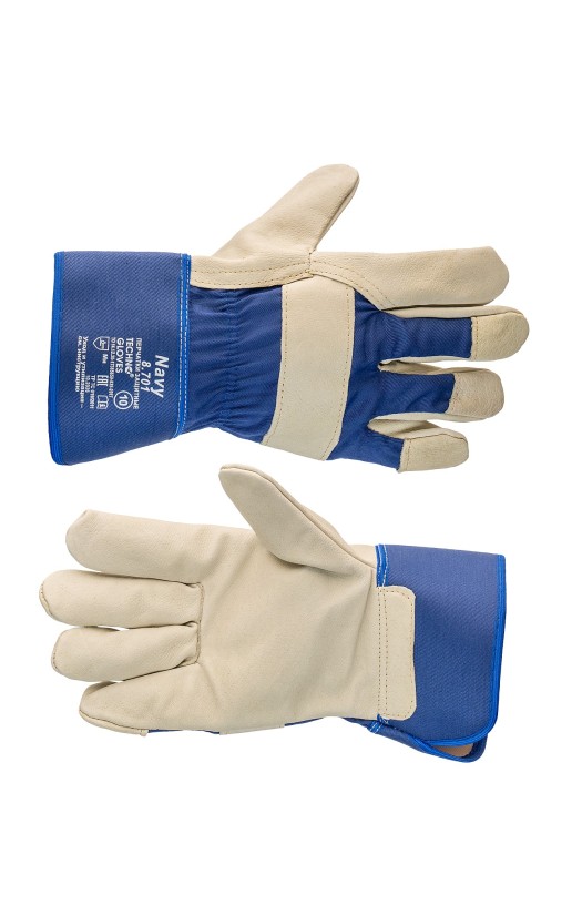 Перчатки NAVY (Нэви) комбинированные со свиной кожей