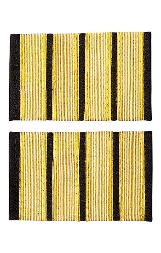 Погон мягкий К11 (четыре средних галуна) черный