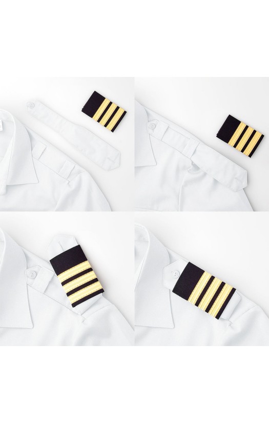 Хлястик для крепления погон (белый)