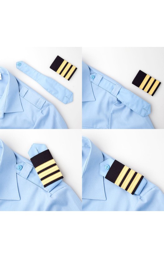 Хлястик для крепления погон (голубой)