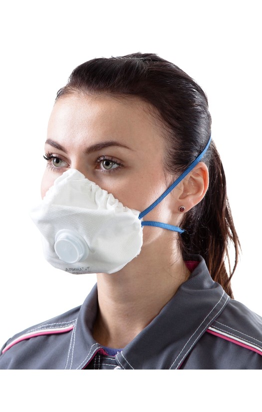 Полумаска фильтрующая (респиратор) противоаэрозольная «Алина-П» с клапаном выдоха